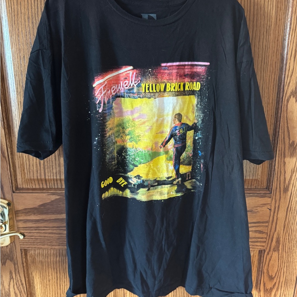 Elton John Tour Graphic T-Shirt with Yellow Brick Road